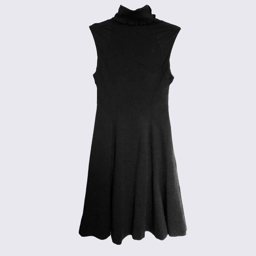 Diane Von Furstenberg Black Midi Turtleneck dress